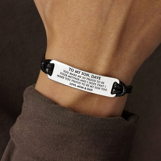 Personalized Bracelet For Step Son