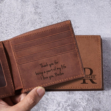 Personalized Wallet For Men - Genuine Leather