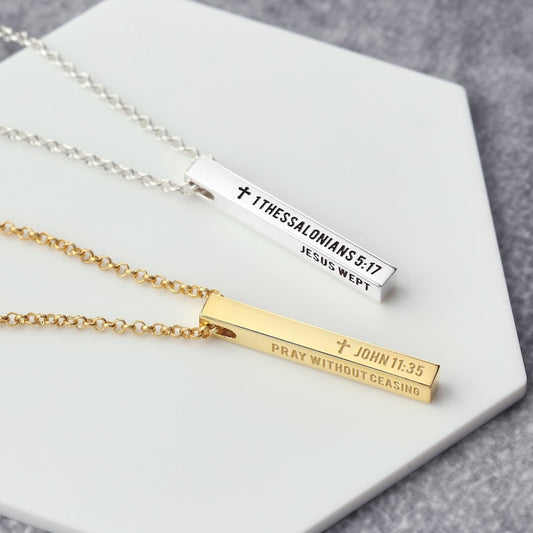 Bible Verse Necklace For Men