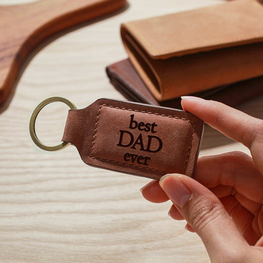 Personalized Dad Keychain - Best Dad Ever