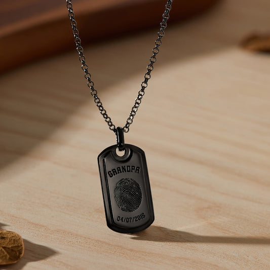 Fingerprint Necklace For Men