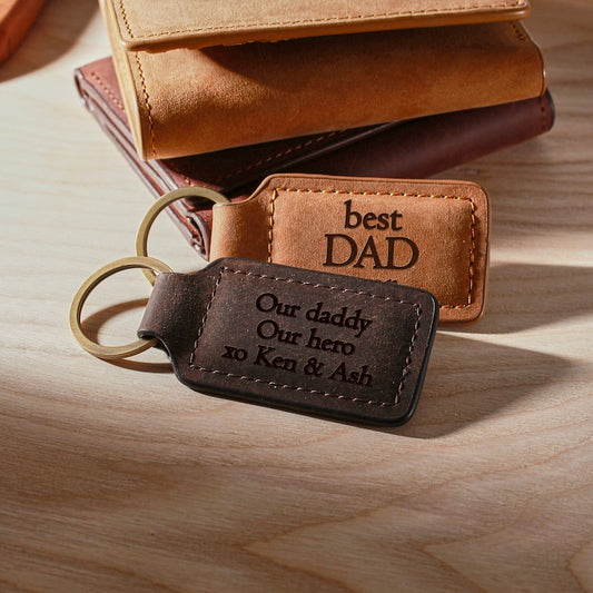 Personalized Dad Keychain - Best Dad Ever