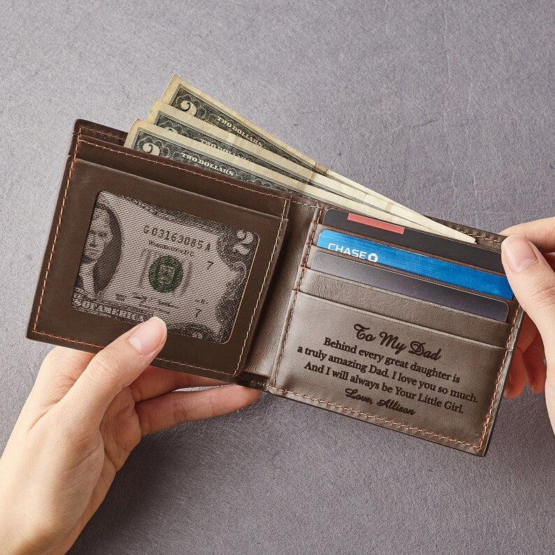 Dad Personalized Wallet - Genuine Leather – Rugged Gifts