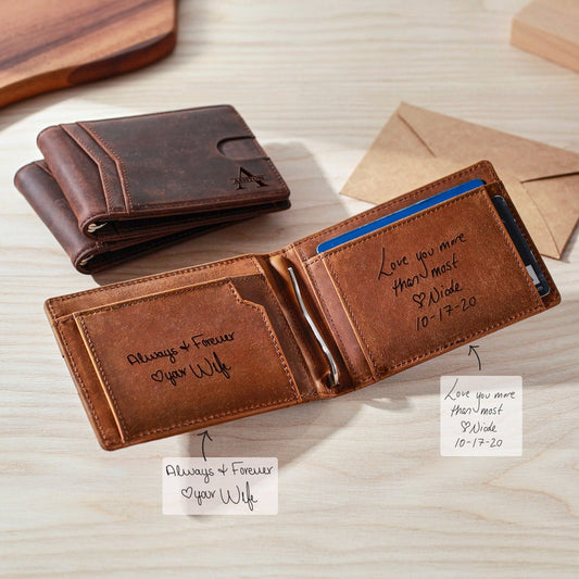 Slim Wallet With Handwriting