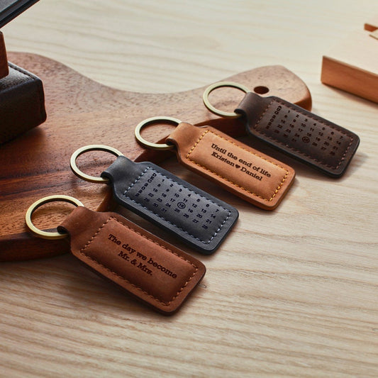 Calendar Leather Keychain