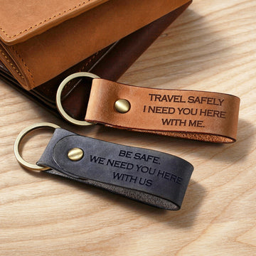 Personalized Keychain for Him - Drive Safe Keychain