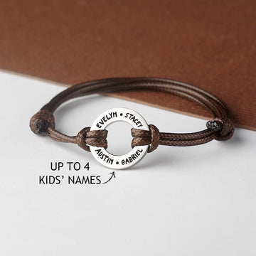 Men's Bracelet With Names - Washer