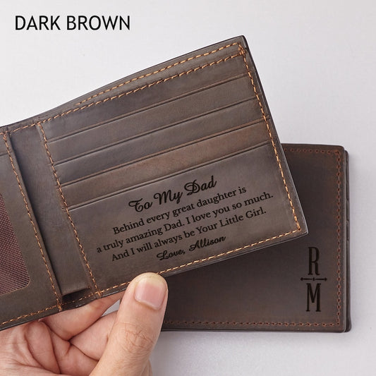 Dad Personalized Wallet - Genuine Leather