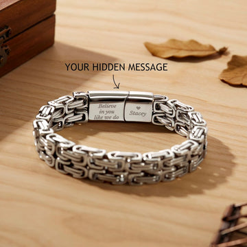 Hidden Message Bracelet - Stainless Steel