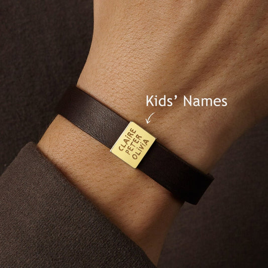 Dad Bracelet With Kids Names