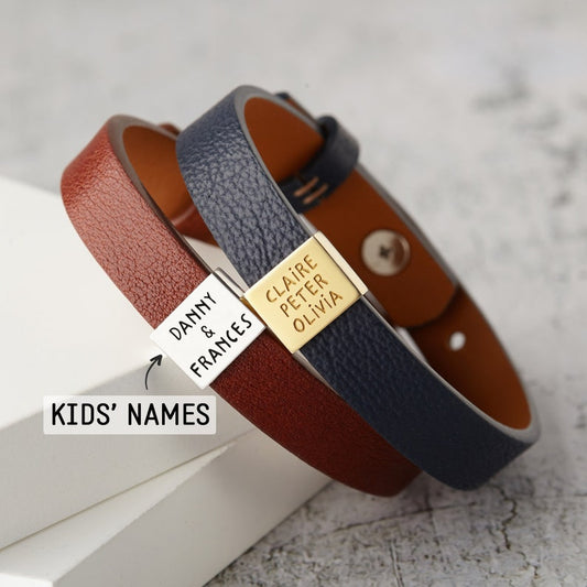 Dad Bracelet With Kids Names