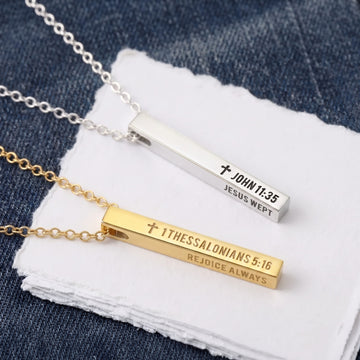 Bible Verse Necklace For Men