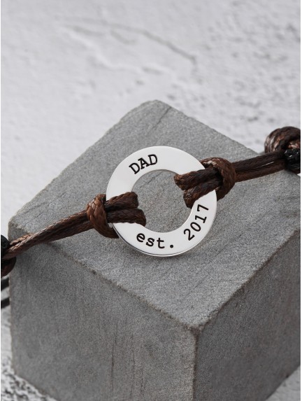 Men's Leather Braided Bracelet for Dad