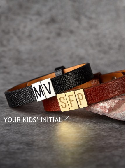 Kids' Initial Bracelet For Dad
