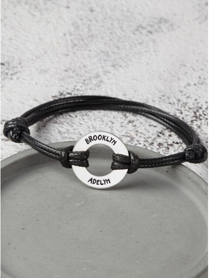 Men's Bracelet With Names - Washer