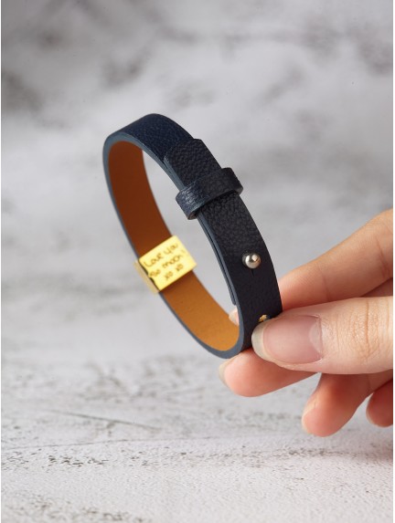 Men's Christian Bracelet - Personalized Leather Faith Bracelet