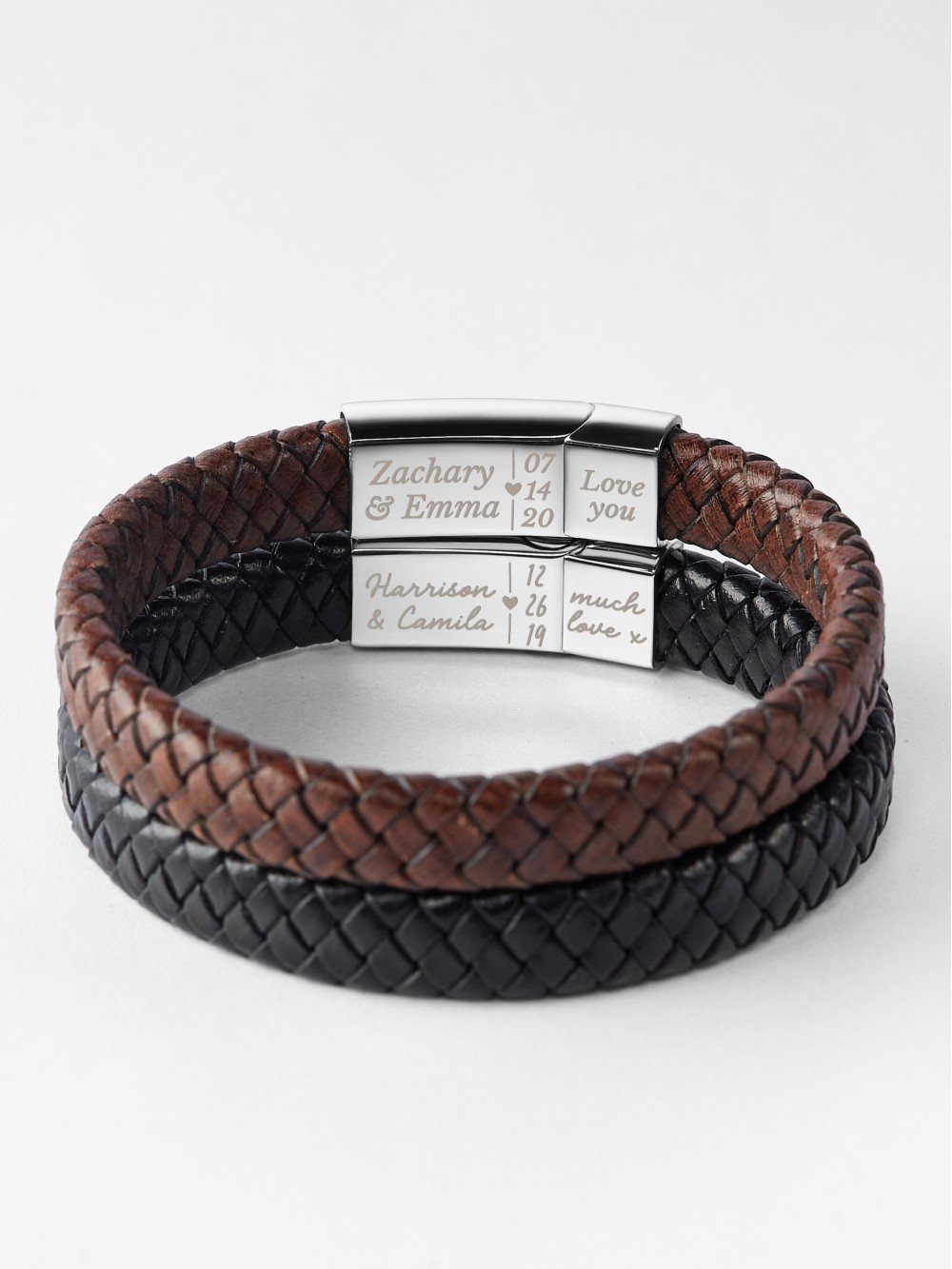 Mens Leather Bracelet, Minimalist Jewelry, Stack Bracelet Men, Braided  Brown Gift For Boyfriend - Yahoo Shopping