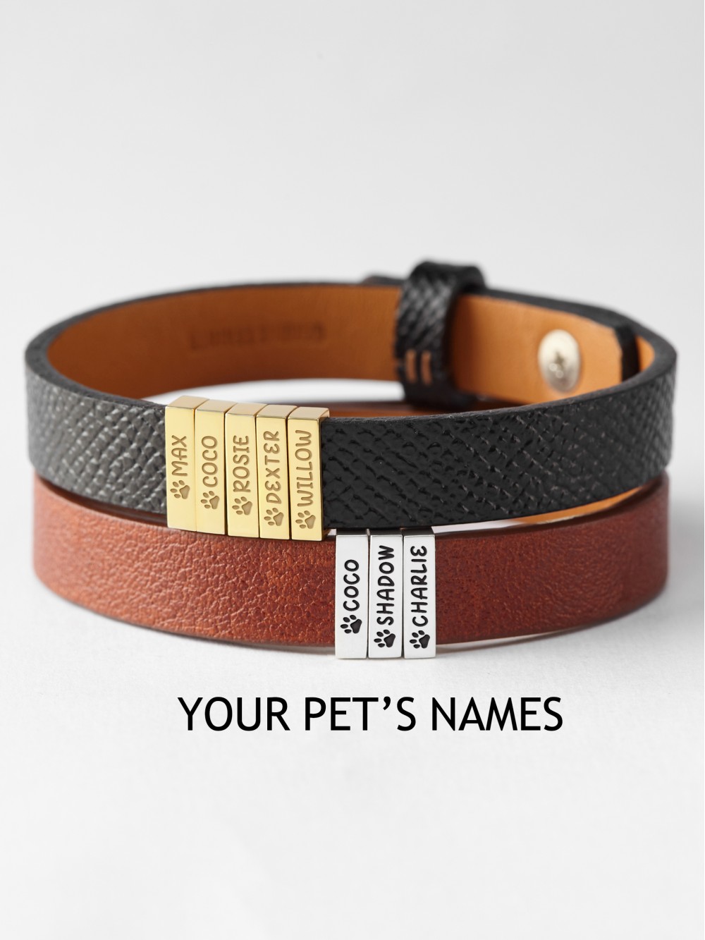 Pets' Names Bracelet For Dog Dad