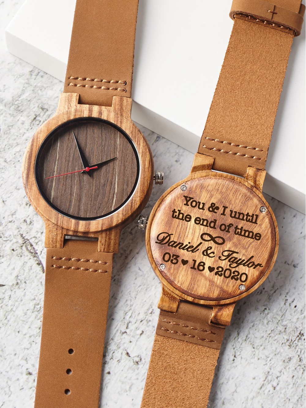 Engraved Wooden Wrist Watch