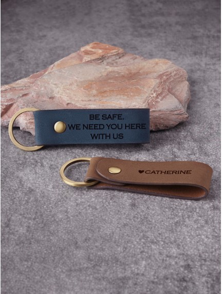 Personalized Keychain for Him - Drive Safe Keychain