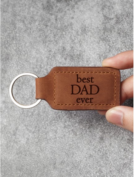 Personalized Dad Keychain - Best Dad Ever