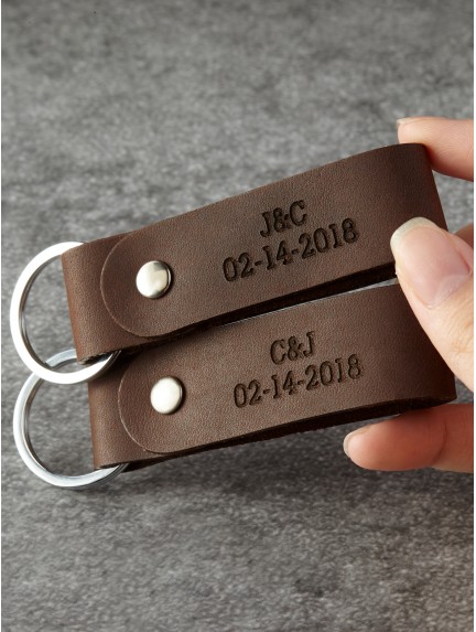 Personalized Long Distance Keychains for Couple