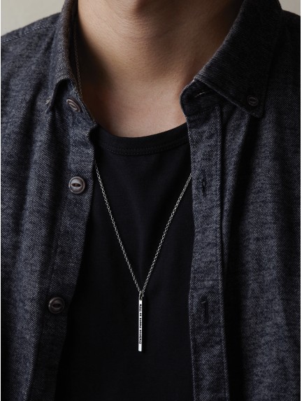 Cubic Coordinate Necklace for Him