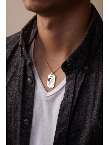 Father Son Necklace - To my son Never forget that I love you
