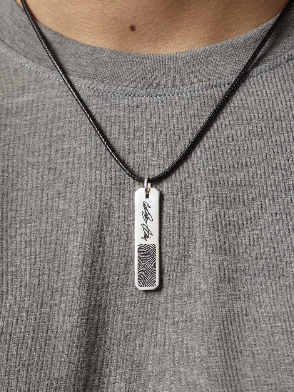 Gifts for Him - Personalized Dog Tag for Men - Necklace for Father - Mens Personalized Necklace