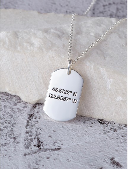 Customized Necklace for Him - Dog Tag Necklace