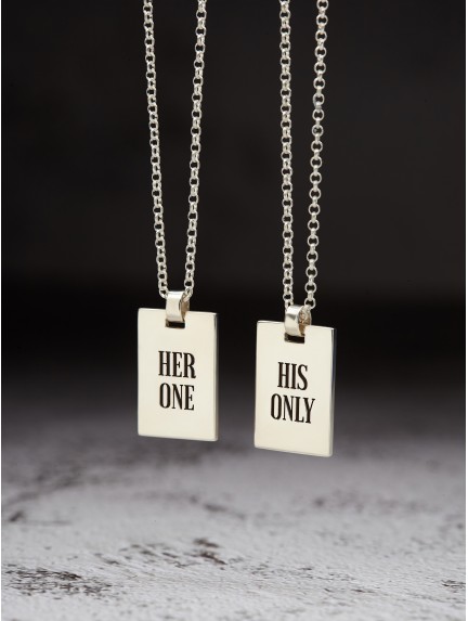 Her One His Only Necklaces for Couples