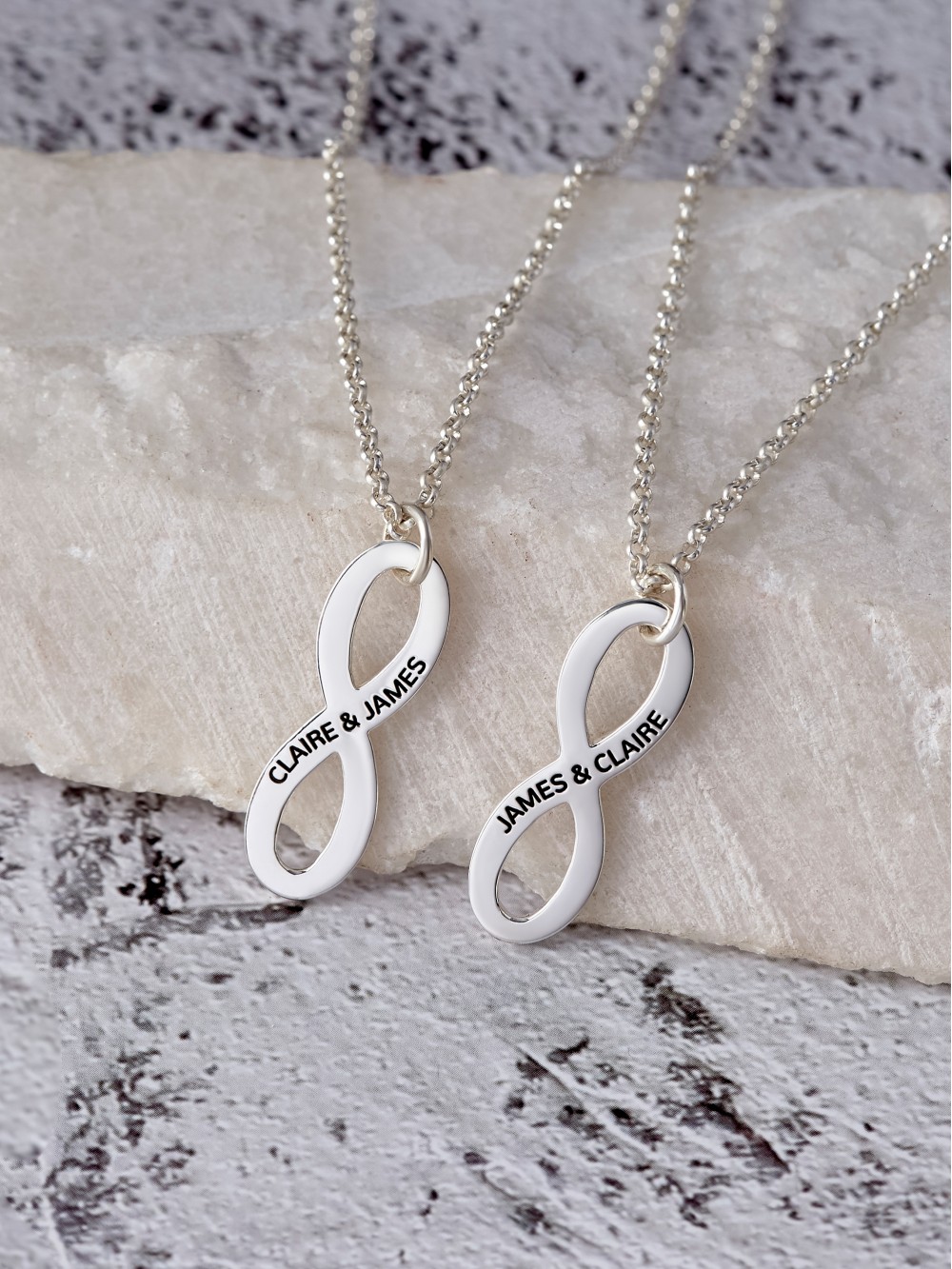Infinity Promise Necklaces for Couples
