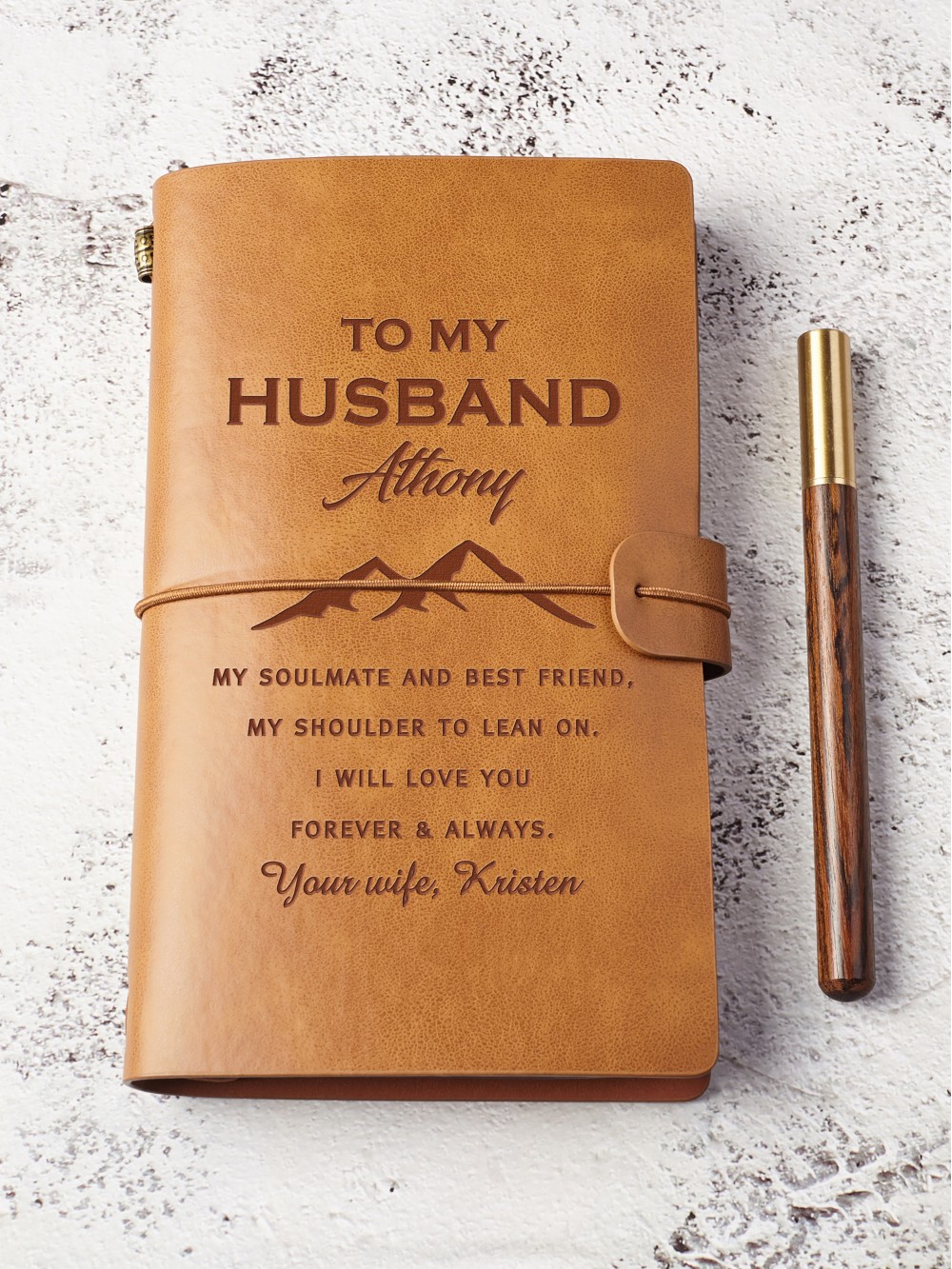 Custom Boyfriend/Husband Leather Notebook