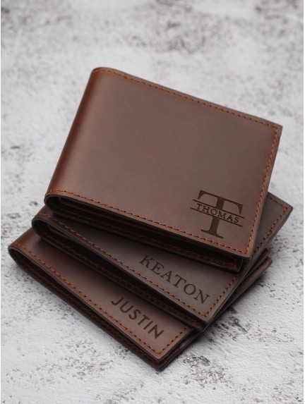 Personalized Handwriting Wallet - Genuine Leather