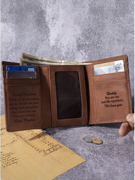 Personalized Trifold Wallet For Him