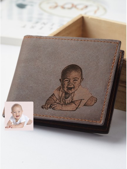 Baby Photo Engraved Wallet