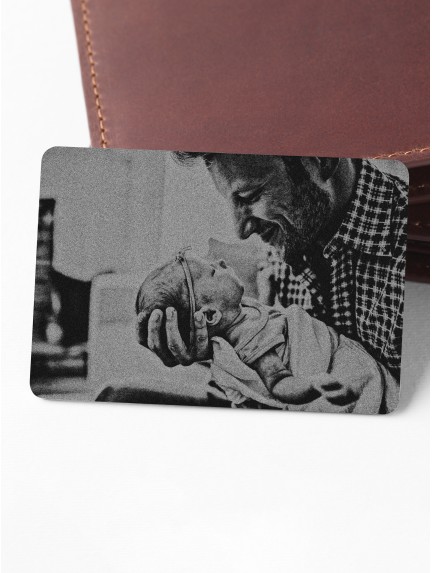 Photo Wallet Insert For New Dad - Aluminium