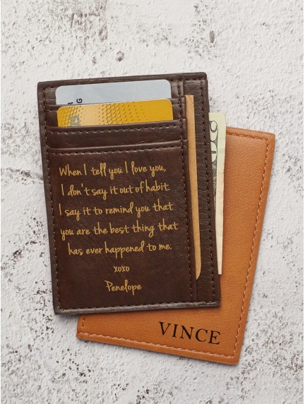 Personalized Card Holder - Vegan Leather
