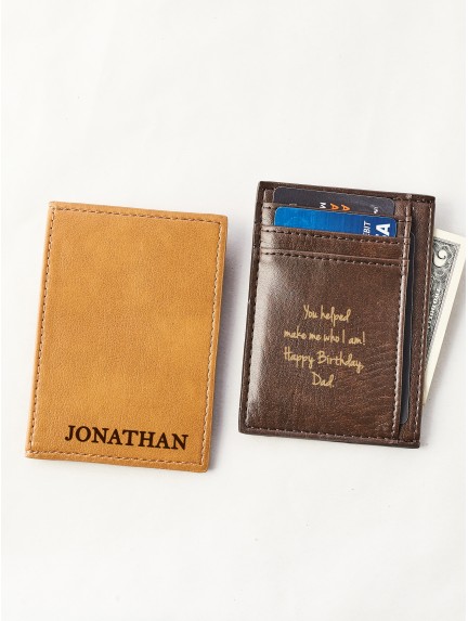 Personalized Card Holder - Vegan Leather