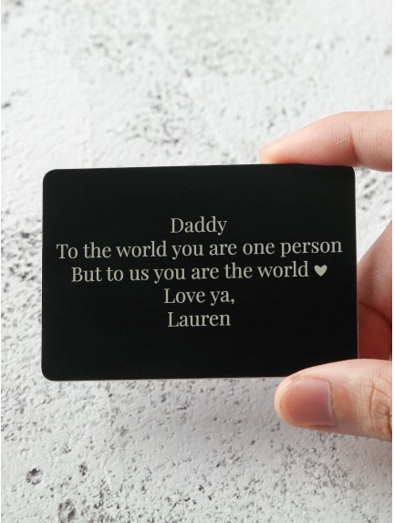 Personalized Wallet Insert For Dad - Aluminium