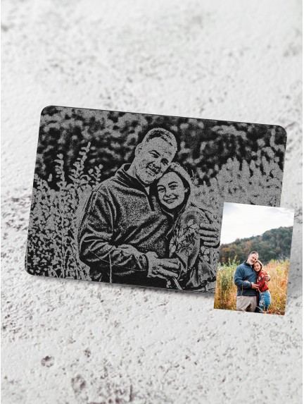 Photo Wallet Card For Dad - Aluminium
