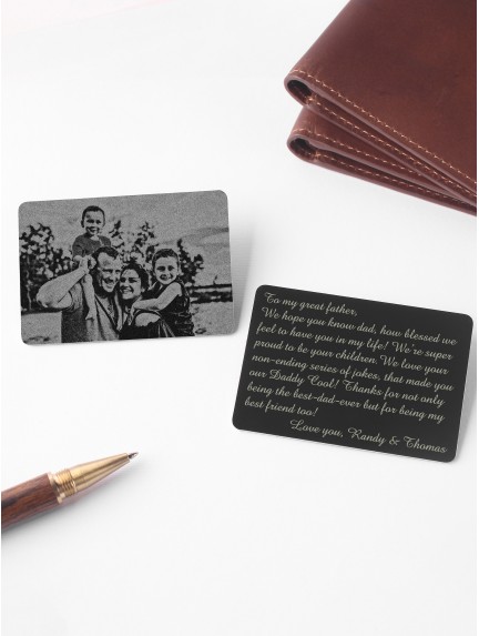 Photo Wallet Card For Dad - Aluminium
